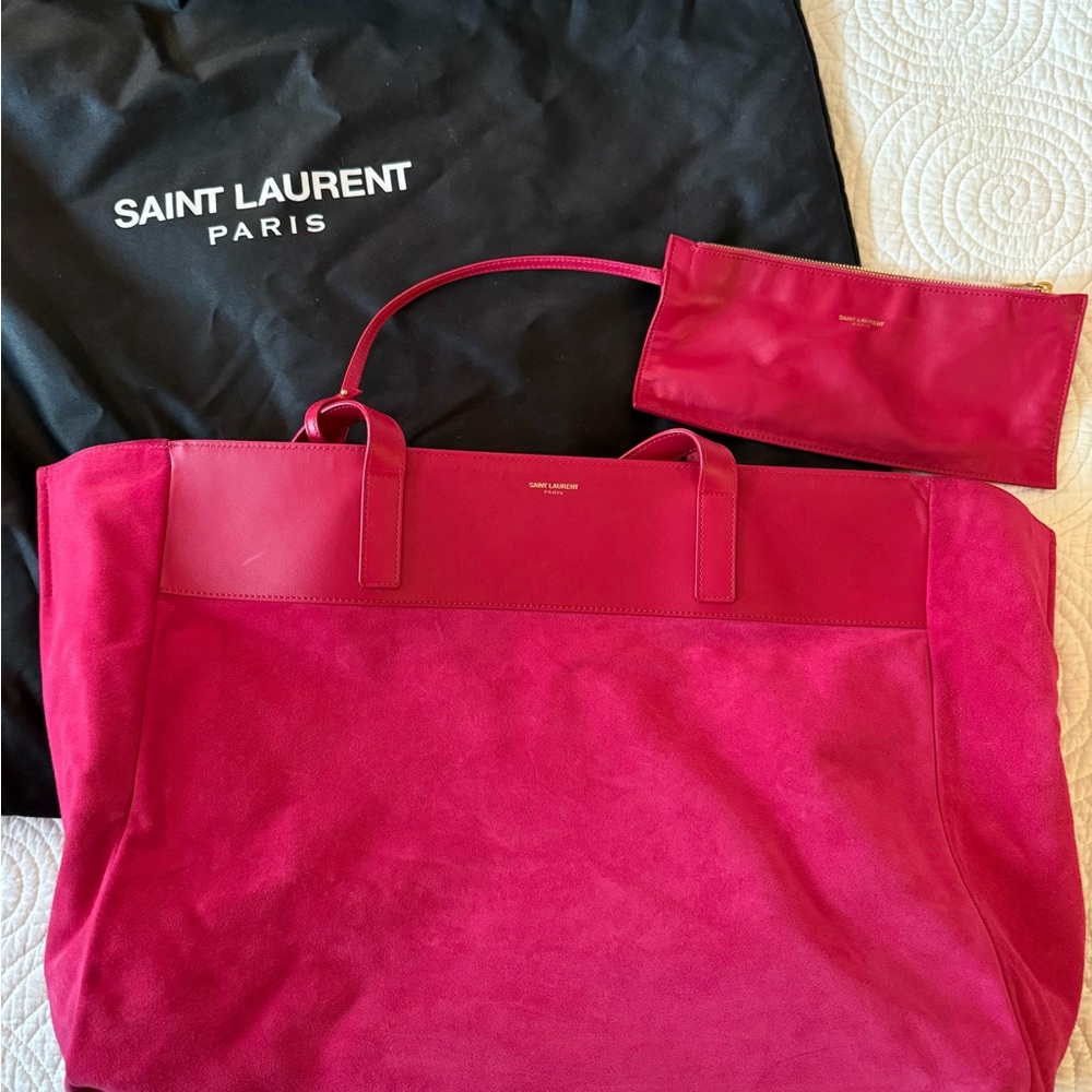 Yves Saint Laurent Deep Pink Reversible Tote